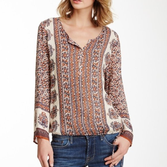 Lucky Brand Tops - LUCKY BRAND Cinnamon Stick Katrina Peasant Top S